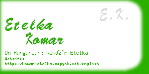 etelka komar business card